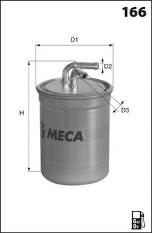 MECAFILTER - ELG5340 - Фільтр паливний DB W211 W220  CDI 00-