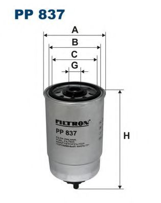 FILTRON - PP837 - Фільтр паливний VAG/Fiat Ducato/Iveco 1.9/2.0/2.2/2.5 TDi/HDi