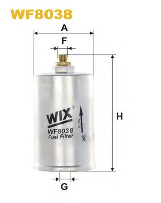 WIX FILTERS - WF8038 - Фільтр паливний  Mercedes E280 W124, E320 W124, S280 W