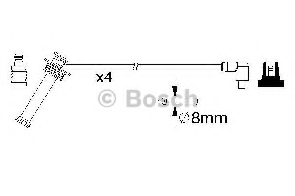 BOSCH - 0 986 357 208 - Провода В/В Ford Focus 1.4/1.6 04-