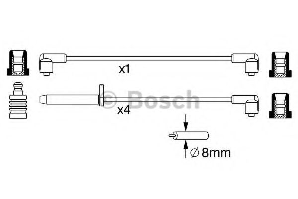 BOSCH - 0 986 357 235 - Провода в/в Ford Scorpio/Sierra 2,0 Dohc -93