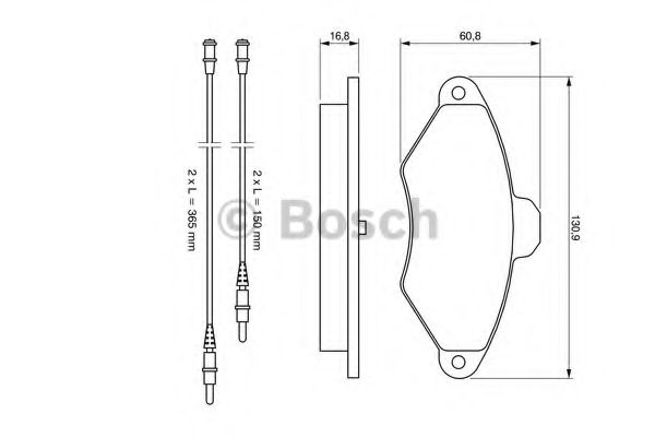 BOSCH - 0 986 461 757 - Гальмівні колодки дискові CITROEN Xantia -01