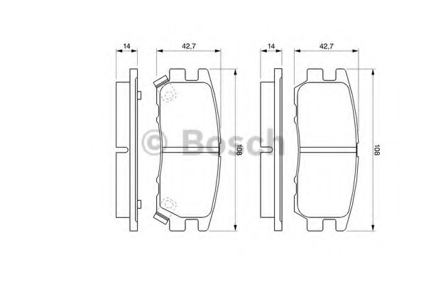 BOSCH - 0 986 461 768 - Гальмівні колодки диск.зад. Mitsubishi L400/Montero/Pajero/Shogun/Sigma/Space Gear 1.8-3.0 87-05