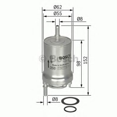 BOSCH - 0 450 905 925 - Фільтр паливний VAG 1.2/1.4/2.0 (без регулятора тиску)