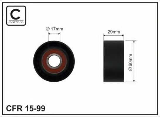 60x17x29 Ролик паска приводного BMW 7 (E65/E66) 4.0d/4.5d 02-