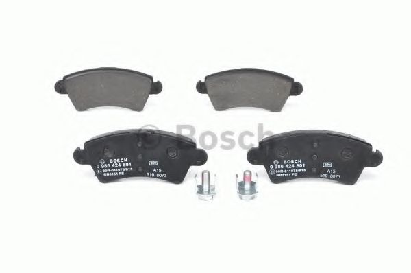 BOSCH - 0 986 424 801 - Гальмівні колодки пер.Peugeot 206 1.6-2.0 99-