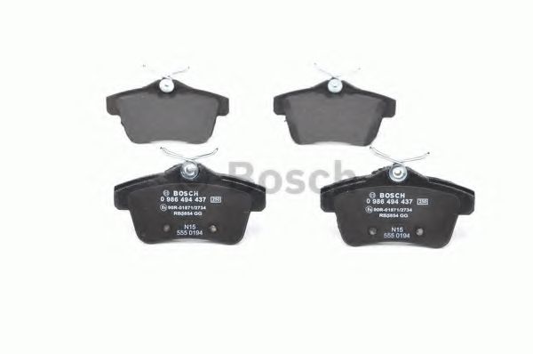 BOSCH - 0 986 494 437 - Гальмівні колодки диск.задні Citroen C4/DS4/DS5/Peugeot 308,3008,5008, RCZ 1.4HDi-2.0HDi 09-