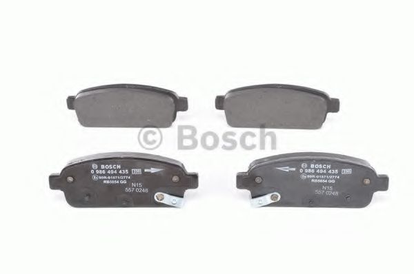 BOSCH - 0 986 494 435 - Гальмівні колодки дискові зад. (15"&16") Opel Astra J 1.3 CDTI 09-/Chevrolet Cruze 2.0 CDI 09-