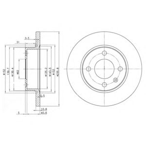 DELPHI - BG2910 - Тормозной диск (Тормозная система)