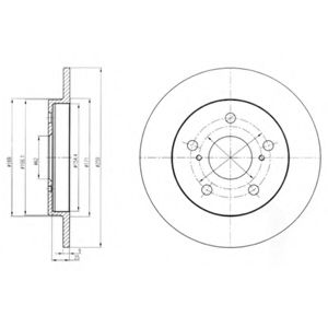 DELPHI - BG4233 - Диск гальмівний TOYOTA Auris/Corolla ''R D=259mm ''07-14