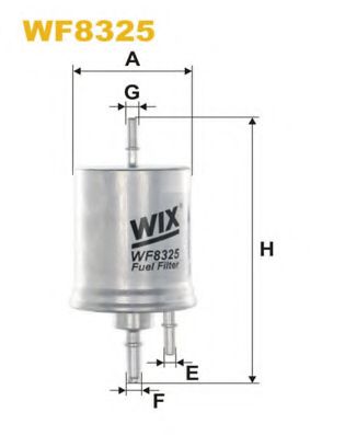 WIX FILTERS - WF8325 - Фільтр паливний Audi A4-A8 02 - 2.0-4.2Fsi