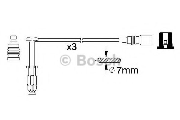 BOSCH - 0 986 356 329 - Комплект ВВ проводів MERSEDES/C-Class/E-Class "93-00