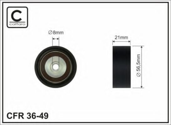 CAFFARO - 36-49 - 56,5x8x21 Ролик паска приводного Renault Kangoo/Clio 1.2 98-