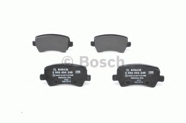 BOSCH - 0 986 494 248 - Гальмівнi колодки дискові зад. Ford Galaxy 1.8 CTDI, 2.0 CTDI 06-