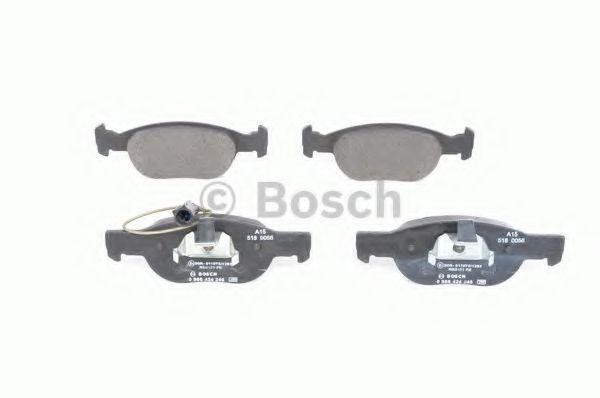 BOSCH - 0 986 424 246 - К-кт перед. гальм. колодок. Fiat Brava/Bravo 1.6I 16V, 1.8I 16V, 1.9TD 95.10- +ABS