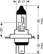 Лампа Osram Truck Star H4 24V 75/70W P43t