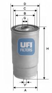 UFI - 24.122.00 - Фільтр паливний