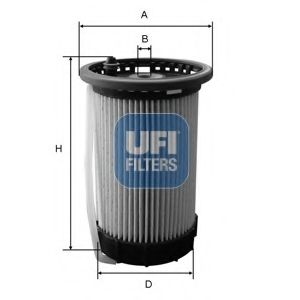 UFI - 26.032.00 - Фільтр паливний AUDI Q3 2.0 TDI 11- (вир-во UFI)
