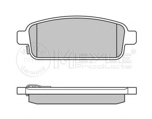 MEYLE - 025 250 9616/W - Колодки гальмівні