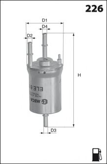 Фільтр паливний VAG 1.2/1.4/1.8 (з регул. тиску)