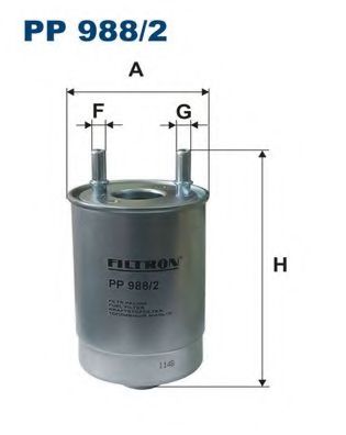 FILTRON - PP988/2 - Фільтр паливний Renault Megane 1.5/1.9/2.0 DCI 08-