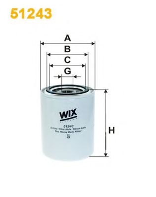 WIX FILTERS - 51243 - Фільтр масла для спец. техніки John Deere