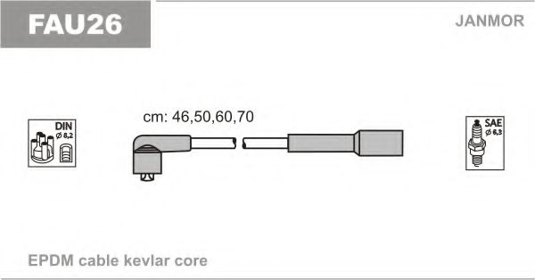 JANMOR - FAU26 - Провода високовольтні Fiat 1.8/2.0