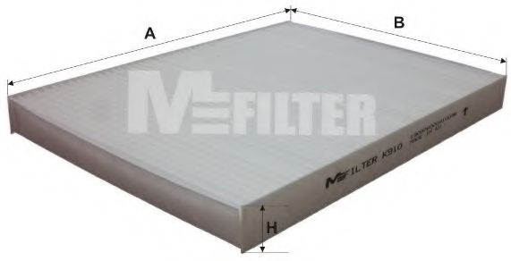 MFILTER - K 910 - Фильтр салона AUDI, SKODA, VW (пр-во M-Filter)