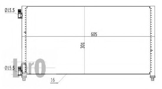 LORO - 016-016-0008 - Радиатор кондиционера DOBLO/PUNTO II 1.3 MJTD/1.2 i 99-