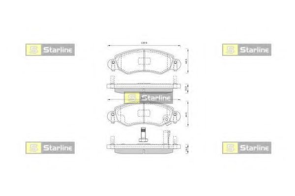 STARLINE - BD S263 - Гальмівні колодки дискові