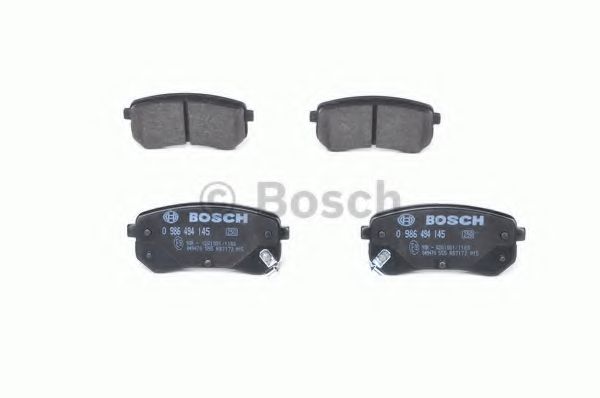 BOSCH - 0 986 494 145 - Гальмівні колодки дискові HYUNDAI i10, Kia Picanto Rear