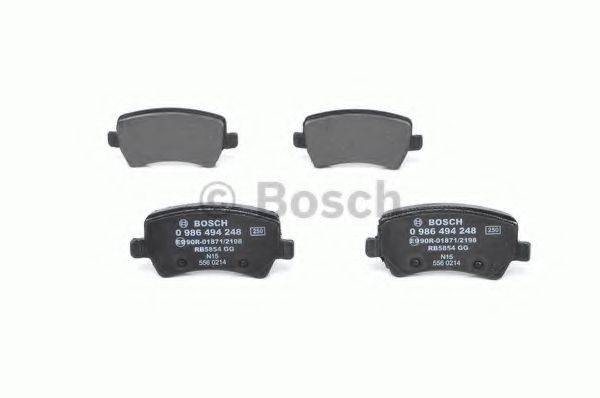 BOSCH - 0 986 494 248 - Гальмівнi колодки дискові зад. Ford Galaxy 1.8 CTDI, 2.0 CTDI 06-