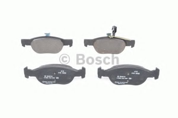 BOSCH - 0 986 424 246 - К-кт перед. гальм. колодок. Fiat Brava/Bravo 1.6I 16V, 1.8I 16V, 1.9TD 95.10- +ABS