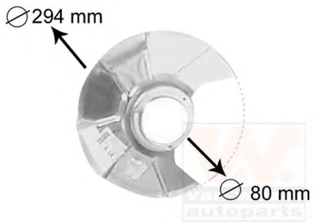 VAN WEZEL - 5858371 - Отражатель, диск тормозного механизма (Тормозная система)