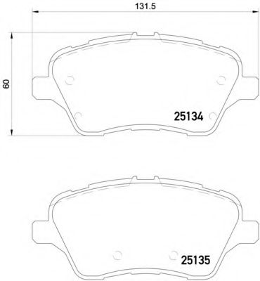 Гальмівні колодки дискові перед. Ford B-Max, Fiesta, Focus, Tourneo Courier B460  1.0-1.6D 01.09-