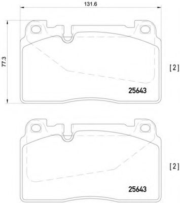 BREMBO - P 85 123 - Колодки тормозные дисковые, к-кт.