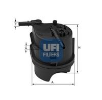 UFI - 24.015.00 - Фільтр паливний PSA 1.4 HDI 02-, FORD 1.4 TDCI 02- (OE) (вир-во UFI)