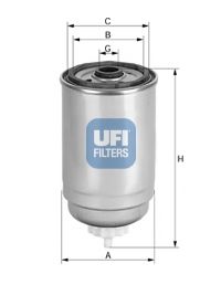 UFI - 24.414.00 - Фільтр паливний VAG 1.9 TDI 98-08 (вир-во UFI)