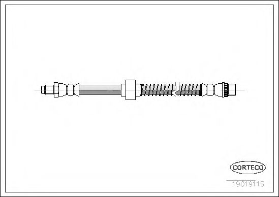 CORTECO - 19019115 - Гальмівний шланг Citroen Berlingo X-Sara 1,0-2,0 -> Peugeot 1007 Partner 96-> F R&L