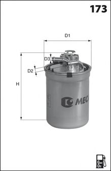 MECAFILTER - ELG5415 - Фільтр паливний DB C/E/ML/R 280/320 CDI 07/05- /Sprinter 210/213/310/413/513 CDI 06/06-