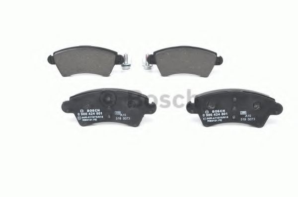 BOSCH - 0 986 424 801 - Гальмівні колодки пер.Peugeot 206 1.6-2.0 99-