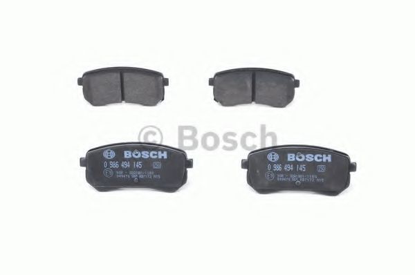 BOSCH - 0 986 494 145 - Гальмівні колодки дискові HYUNDAI i10, Kia Picanto Rear