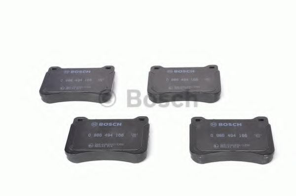 BOSCH - 0 986 494 166 - Гальмівні колодки Mercedes C (Cl203), C T-Model (S203), C (W203), Clc (Cl203), Clk (A209), Clk (C209), Sl (R230), Slk (R171) 1.8-3.5 05.00-01.12