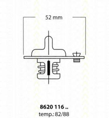 TRISCAN - 8620 11688 - Термостат  Kia Sportage/Mazda 121/323/626