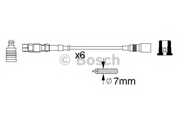 BOSCH - 0 986 356 302 - Дроти в/в Audi 80/100/A4/A6/A8 2.4/2.4Q/2.6/2.6Q/2.8