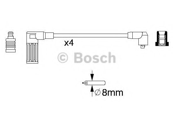 BOSCH - 0 986 356 717 - Дроти в/в Fiat Cinquecento,Seicento 900i 91-98