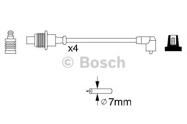 BOSCH - 0 986 356 854 - Провода высоковольтные (компл.) (пр-во Bosch)