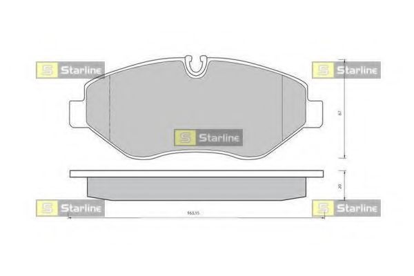 STARLINE - BD S426 - Колодки тормозные дисковые, к-кт.