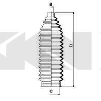 Пильовик кермового мех-му (L200mm 16mm/49mm) MERCEDES SPRINTER 2-T (B901, B902), SPRINTER 3-T (B903), SPRINTER 4-T (B904), V (638/2), VITO (W638) 2.0-Electric 01.95-07.06