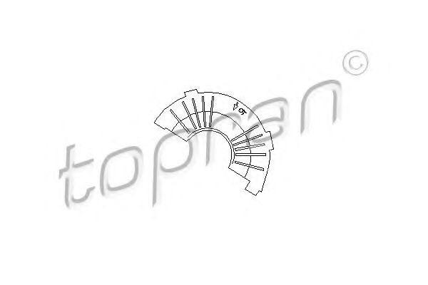 TOPRAN - 109 109 - Кришка паска ГРМ Audi 80,100// VW Golf 1.6,1.8,2.0 83-03